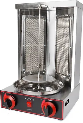 Zdjęcie produktu dla Pionowa maszyna do grillowania gazowego typu shawarma o mocy 3000 W – kebab, gyros
