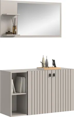 Produktbild von Station Garderobenmöbel Set Kaschmir Nachbildung.