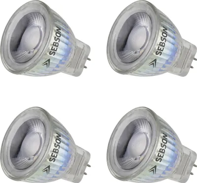Produktbild von 4x LED Lampen MR11 warmweiß 3W G4 / GU4 / MR11 Leuchtmittel Strahler 12V SEBSON