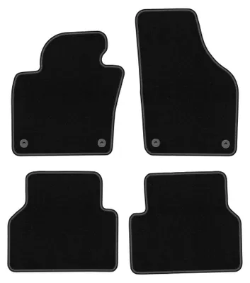 Produktbild von Velours-Fußmatten für Volkswagen Tiguan I 2007-2015 (Minivan) – 4-tlg, Schwarz, passgenau – Wielganizator BASIC