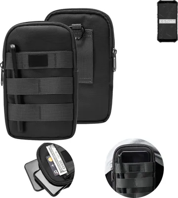 Produktbild von K-S-Trade Holster Gürtel Tasche kompatibel mit Ulefone Armor X9 Pro Handy Tasche Schutz Hülle dunkel-grau viele Fächer, 1x