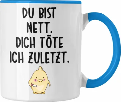 Produktbild von Trendation - Lustige Tasse Kollege Kollegin Geschenk Lustiger Spruch Kaffeetasse Sprüche Sarkasmus Tassen mit Sprüchen (Blau)