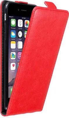 Produktbild von Cadorabo Hülle für Apple iPhone 6 PLUS / 6S PLUS Schutz Hülle in Rot Flip Etui Handyhülle Case Cover