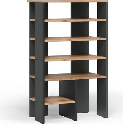 Zdjęcie produktu dla Szafka na buty Vicco Marlon Antracyt/złoty dąb 60 x 100 cm z 5 przegródkami, Model 57835