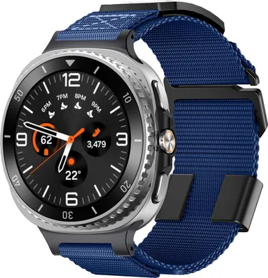 Produktbild von Geflochtenes Nylon Sport Armband für Samsung Galaxy Watch 8 / 8 Classic Blau