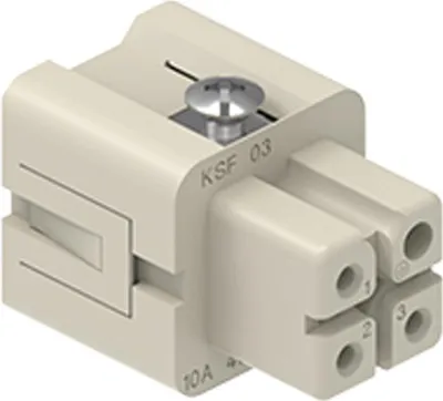 Produktbild von ILME Buchseneinsatz Gr.21.21 CKSF 03 3P+PE Silber Zugfederanschluss 10A 400V