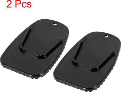 Image de 2pcs Moto Béquille Tampon Côté Chevalet Extension Tampon Noir