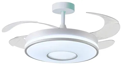 Obrázok produktu pre Stropný ventilátor s LED osvetlením, 36 W, biely, tichý DC motor