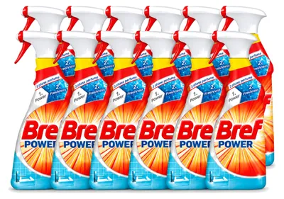 Produktbild von 12 x Bref Power Badreiniger - Anti-Kalk & Schmutz - 750 ml - Vorteilspackung - 12 Stücke