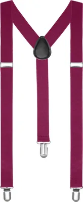 Produktbild von Hosenträger Herren Damen Hosen Träger Y Form Style Clips Schmal Neon Bunt Farbig bordeaux