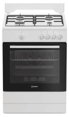 Immagine prodotto di Indesit I6GGKMW, Cucina a libera installazione, Bianco, Girevole, Bianco, Frontale, Gas