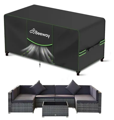 Productafbeelding van Tuinmeubelbeschermer, waterdicht, 300x200x92 cm, 420D Oxford, zwart