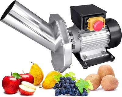 Produktbild von Obsthäcksler Edelstahl mit 550W/1400rpm motor - Obsthäcksler Elektrisch fur Kartoffeln/Obst und Beerenmühle - Rübenmühle/Obstmühle Elektrisch für müheloses Hacken - Obstmühle Edelstahl