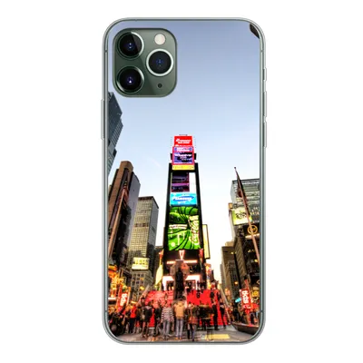 Produktbild von MuchoWow® Handyhülle Schutzhülle Hülle für iPhone 11 Pro New York - Nacht - Platz Silikon Softcase Handy Hülle - Handy