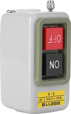Obrázek produktu pro Tlačítkový vypínač se samočinným blokováním 3P zapnutí/vypnutí AC 220V/380V BS211B