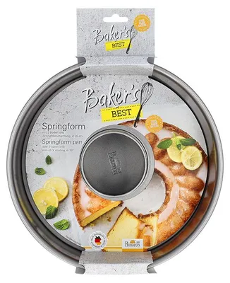Produktbild von BIRKMANN Springform mit 2 Böden, Ø 26 x H 8,5 cm, Mit Flach- und Rohrboden, Extra Hoher Rand, Antihaf