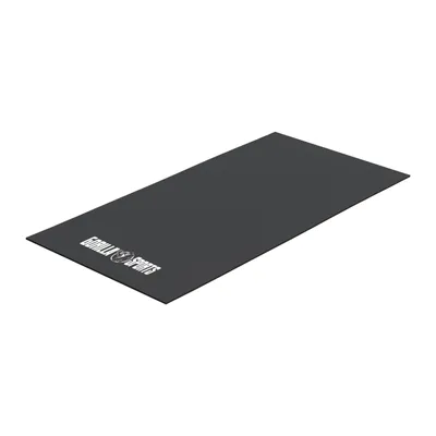 Produktbild von GORILLA SPORTS® Bodenschutzmatte - 120x60x0,6 cm, Rutschfest, PVC, Schwarz - Fitness Bodenmatte, Laufband Schutzmatte, Sportmatte, Rollentrainer Boden