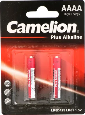 Produktbild von Camelion Plus Alkaline AAAA 1,5V (LR61), 2er-Pack (für Spielzeug, Fernbedienung und ähnliche Geräte) Camelion