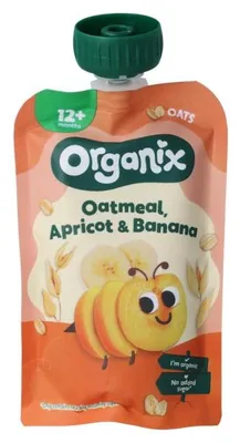 Productafbeelding van Organix Just Oatmeal Apricot Banana 12+ Maanden (100 gr)