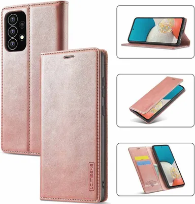 Produktbild von Galaxy A53 5G Hülle, Standfunktion Kartenfach Wallet Leder Schutzhülle für Samsung Galaxy A53 5G Pink