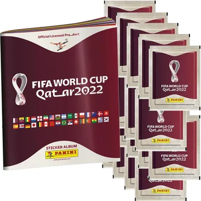 Produktbild von Panini WM 2022 Qatar Sammelsticker - 1 Album + 20 Tüten