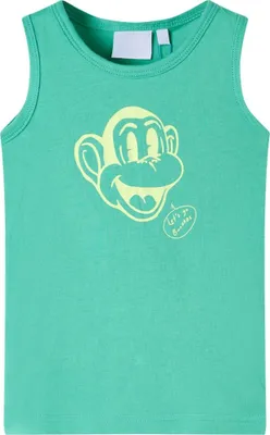Produktbild von Kinder-Tanktop Gr. 92 Grün mit Affenprint