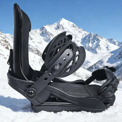 Imagen del producto de Fijaciones de snowboard ultraligeras, aptas para todo tipo de terreno/estilo freestyle, con sistema de cierre rápido, amortiguación de impactos, ajuste mejorado y estructura innovadora