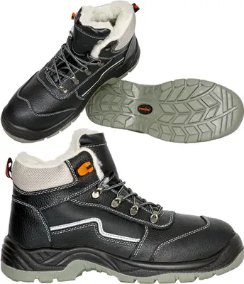Produktbild von Winterschuhe Winterstiefel Warm Gefüttert Arbeitsschuhe Kunstpelz Leder (BRYETI) Gr. 45
