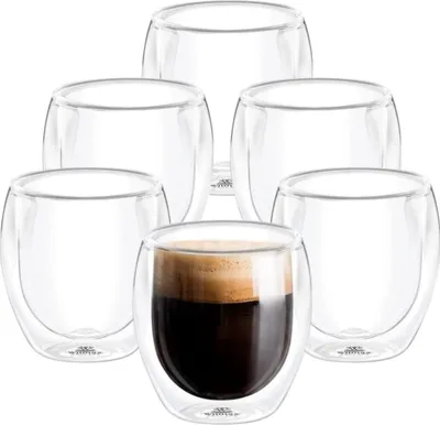 Zdjęcie produktu dla Szklanki z podwójnymi ściankami Wilmax 250 ml (zestaw 6 sztuk) WL-888761/A6