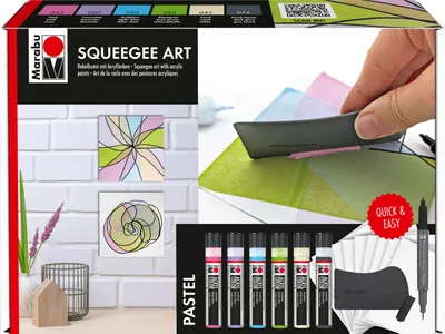 Obrázok produktu pre Marabu 1201000000201 Marabu Akrylová farba Acryl Color Squeegee Art Set Pastel