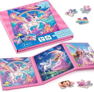 Produktbild von Famanu Kinderspielpuzzle mit magnetischen Teilen - Lernspielzeug