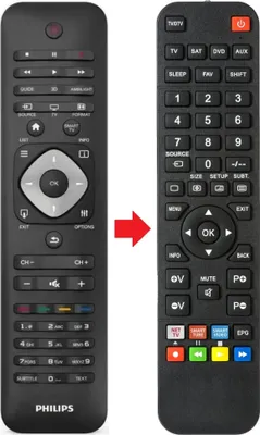 Produktbild von Fernbedienung passend für PHILIPS 42PFL6678 | 46PDL8908S/12 | 46PDL8908S12