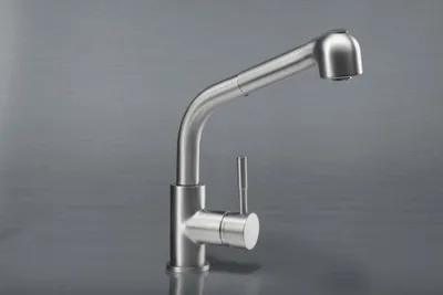 Produktbild von Valvex Vega Küchenarmatur Einhebelmischer mit ausziehbarem Auslauf Edelstahl Optik VA2422250, 2422250