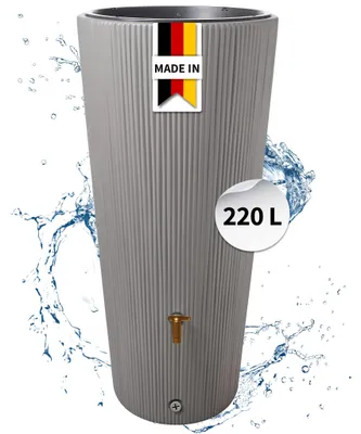 Imagen del producto de 4rain VASO DECOR 2en1 barril para agua de lluvia 220 L gris zinc incl. maceta, Imagen generada por IA