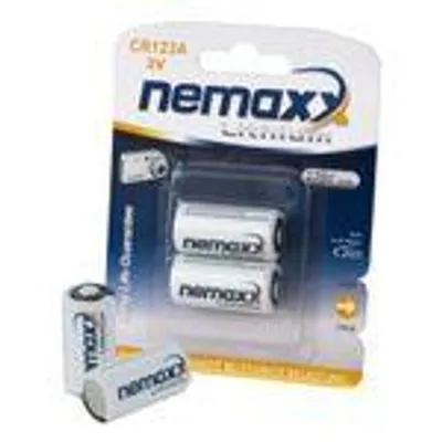 Zdjęcie produktu dla 1x Blister (2 sztuki) 3V Bateria Fotograficzna Litowa CR123A