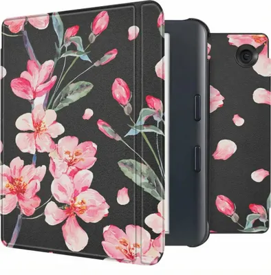 Productafbeelding van imoshion Design Slim Hard Case Sleepcover met stand voor de Kobo Libra Colour - Blossom