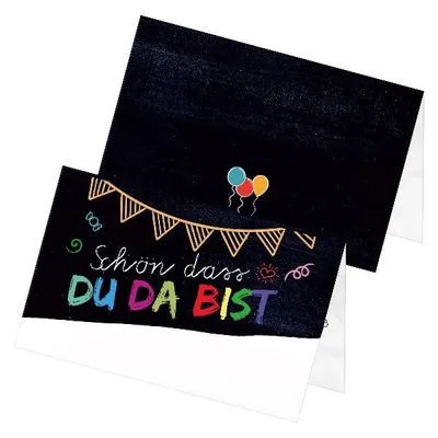 Produktbild von itenga 24x Tischkarten Platzkarten "Tafel" Geburtstag Schulanfang Kindergarten