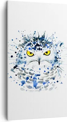 Produktbild von Bild auf Leinwand - Leinwandbild - Mode Design Eule Aquarell - 45x80cm - Wand Bild - Wanddeko - Leinwanddruck - Bilder - Kunstdruck - Wanddekoration - Leinwand bilder - Wandkunst - PA45x80-2838