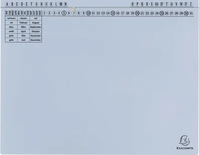 Obrázek produktu pro Exacompta 371106B 25 Exacompta Hängehefter Exaflex Karton hellblau 1 x Amtsheftung / kaufmännische Heftung