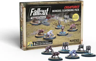 Zdjęcie produktu dla Fallout Creatures Mongrel Scavenging Pack - rozszerzenie do gry figurkowej - edycja ENG