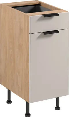 Produktbild von küchenunterschrank 40 cm mit Schubladen ohne Arbeitsplatte,  Sorento D40S1 Beige/Sonoma Eiche
