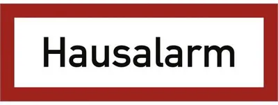 Produktbild von Dreifke® Schild Hausalarm, Kunststoff, 297x105 mm