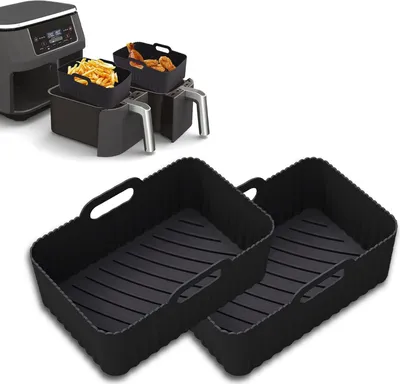 Produktbild von 2Pcs Airfryer Zubeh?r fš¹r Ninja Foodi Max Dual Zone AF400EU AF300EU 9.5L, Silikonform Zubeh?r fš¹r Double Stack XL SL400EU Hei?luftfritteuse, Airfryer Silikonform Silikoneinsatz Air Fryer Accessories
