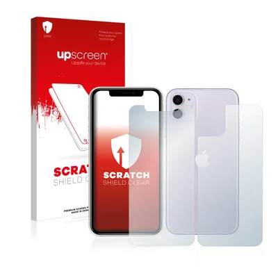 Produktbild von upscreen Schutzfolie für Apple iPhone 11 (Display+Rückseite) Displayschutz Displayschutzfolie Folie Klar Transparent