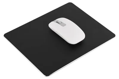 Aluminium Mauspad Gaming, doppelseitig, rutschfest, 220x180 mm, Schwarz