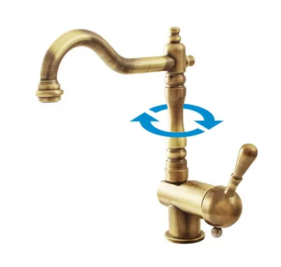 Image de Mitigeur évier rétro LABE en laiton bronze