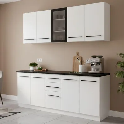 Immagine prodotto di Monale - Cucina, Bianco, 2 Cassetti, Elettrodomestici non inclusi