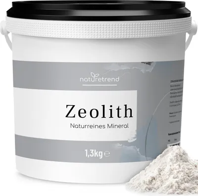 Produktbild von naturetrend Zeolith Pulver 1,3kg – Naturrein in  – Extra fein gemahlen, Reines & naturbelassenes Vulkangestein