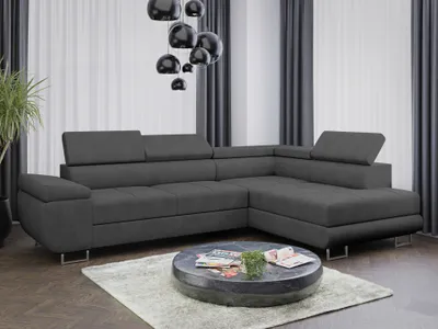 Produktbild von Sofa Couchgarnitur Sofagarnitur ALMA L mit Schlaffunktion und Bettkasten Wohnlandschaft Couch Polsterecke Eckcouch Polstergarnitur 15 Farben