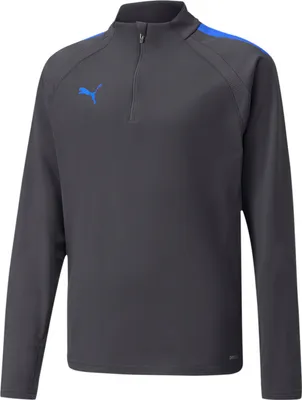 Produktbild von Puma teamLIGA 1/4 Zip Top Kinder dunkelgrau blau Gr 128